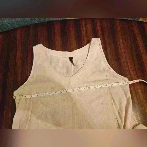 H4 Cream V-neck Sleeveless Midi A-line Dress Size EU 36 US L EUC - Picture 7 of 16